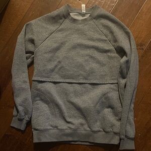 Latched Mama Nursing Crewneck Sweatshirt in Heather Gray